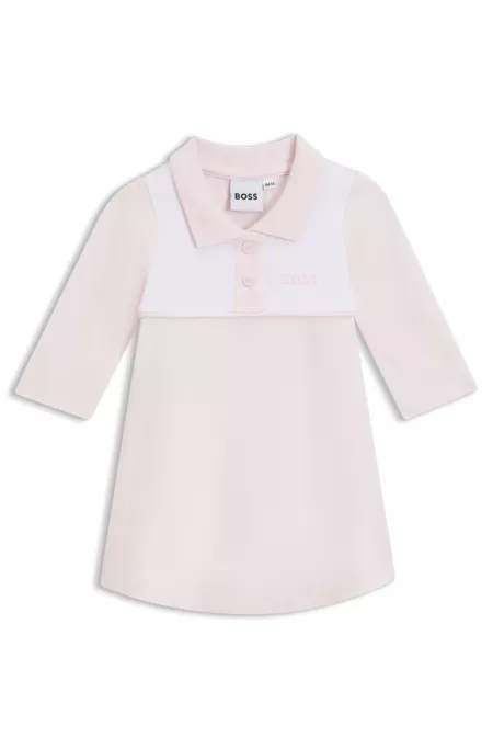 Robe en coton stretch avec col polo pour bébé