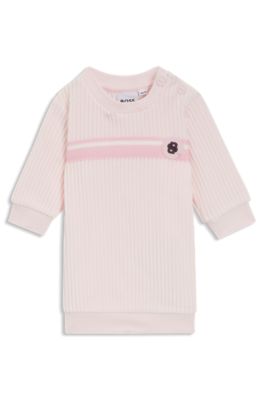Baby dress in stretch-cotton-blend corduroy, light pink