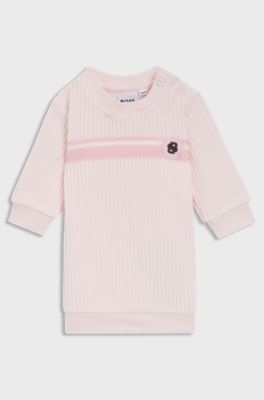 Baby dress in stretch-cotton-blend corduroy, light pink