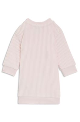 Baby dress in stretch-cotton-blend corduroy, light pink