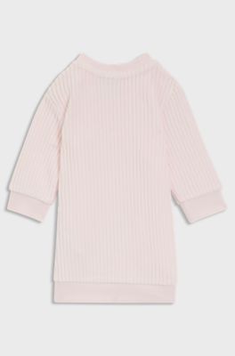Vestito per neonati in velluto a coste di misto cotone elasticizzato, Rosa chiaro