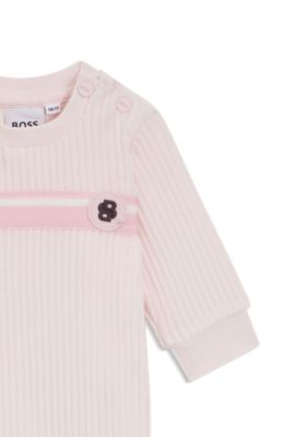 Baby dress in stretch-cotton-blend corduroy, light pink