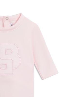 Set pagliaccetto e fascia per la testa per neonate in confezione regalo, Rosa chiaro