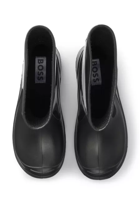 Bottes de pluie à badge logoté en gomme pour enfant