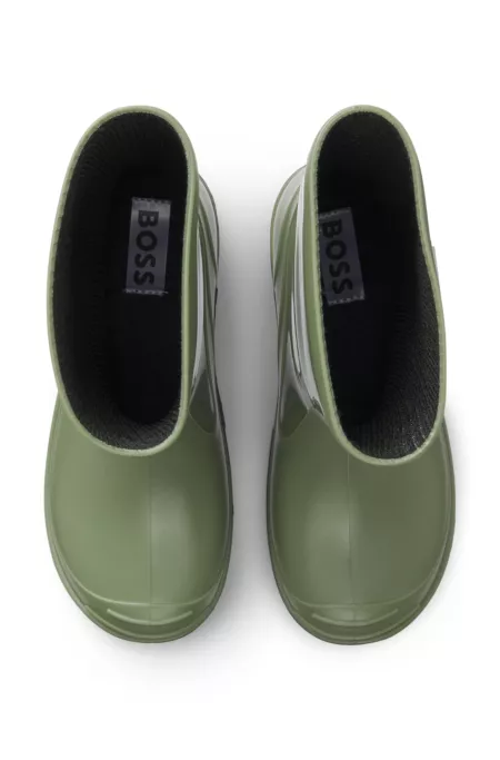 Bottes de pluie à badge logoté en gomme pour enfant