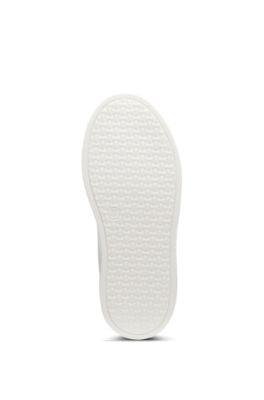 Kids' trainers in canvas and faux leather, White