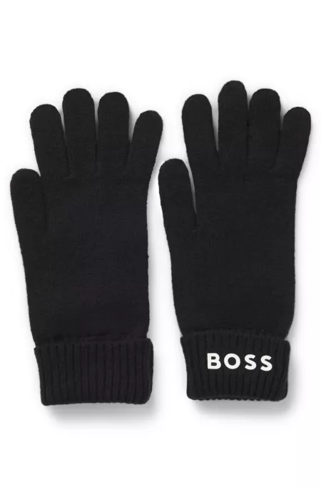 Guantes de punto para niños con logo estampado