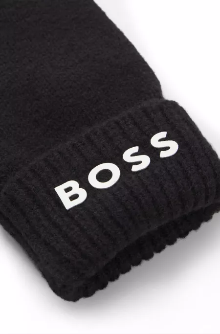 Guantes de punto para niños con logo estampado