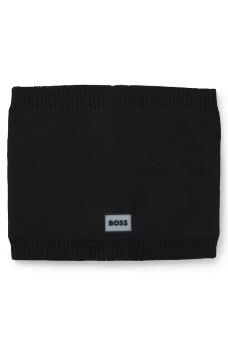 Écharpe tube à badge logoté en gomme pour enfant