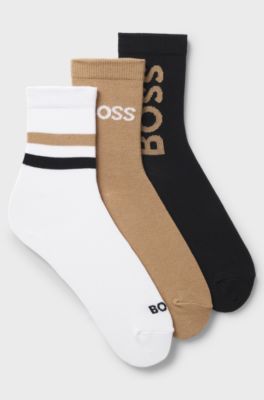 Kids' three-pack of socks in a cotton blend, Black