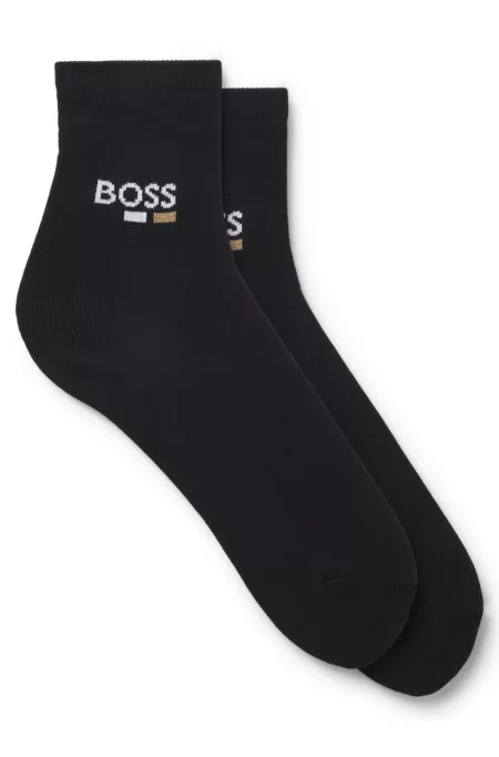Lot de deux paires de chaussettes basses en coton mélangé
