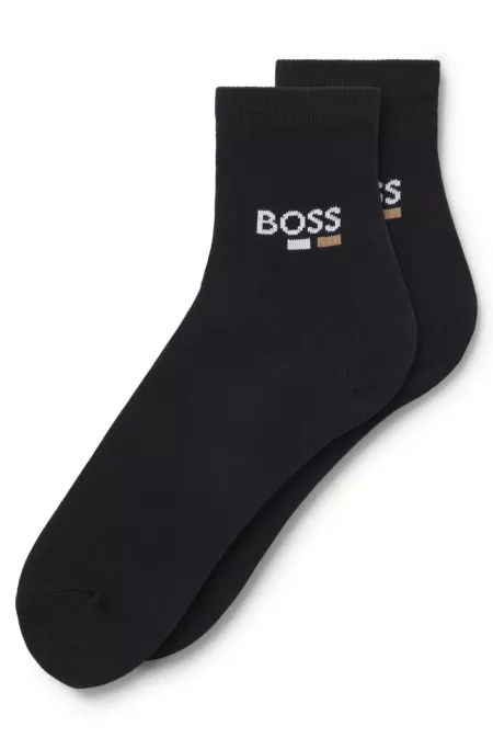 Lot de deux paires de chaussettes basses en coton mélangé