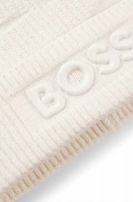 Bonnet à motif et logo brodé pour enfant