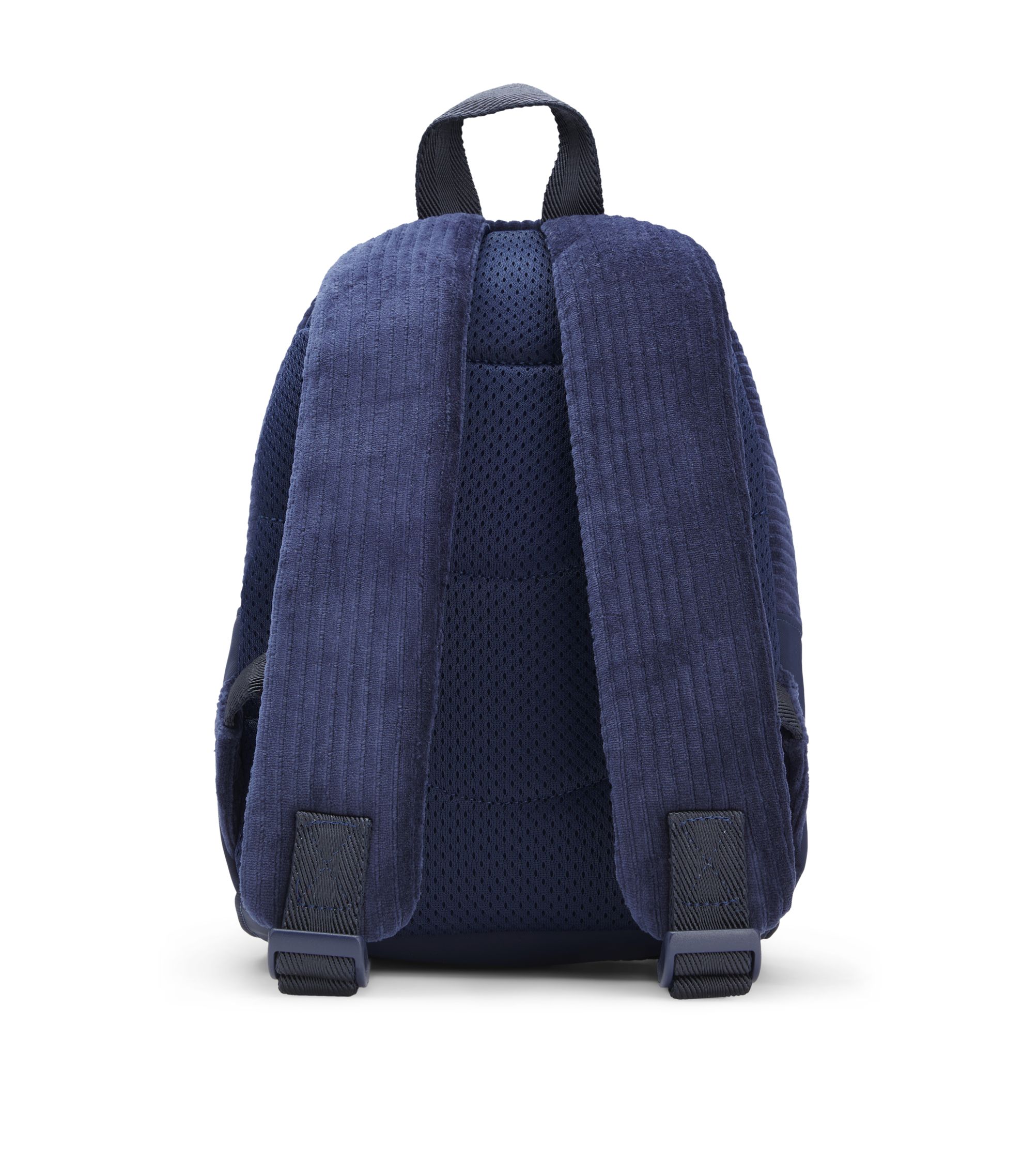 BOSS - Kids' backpack with corduroy panels and embroidered