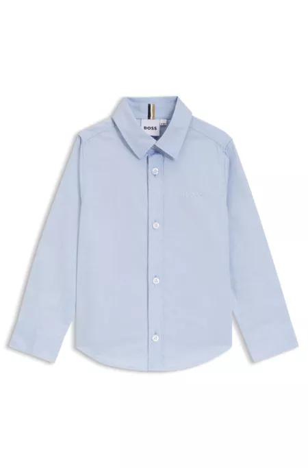 Chemise en coton Oxford à logo brodé pour enfant