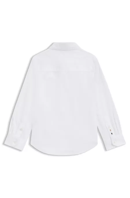 Chemise en coton Oxford à logo brodé pour enfant
