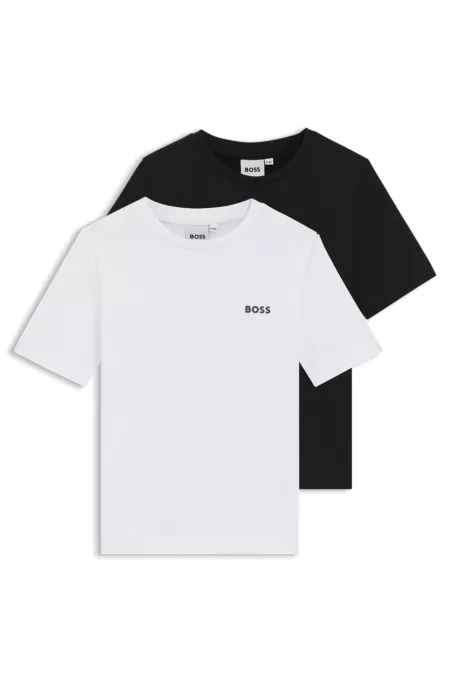 Zweier-Pack Slim-Fit Kids-T-Shirts aus Baumwolle