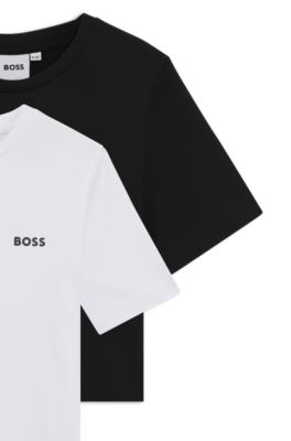 Kids' two-pack of slim-fit T-shirts in cotton, Patterned