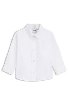 Kids' regular-fit shirt in Oxford cotton, White