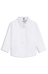 Kids' regular-fit shirt in Oxford cotton, White