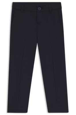 Kids' regular-fit suit trousers in a wool blend, Dark Blue