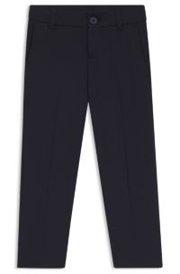 Kids' regular-fit suit trousers in a wool blend, Dark Blue