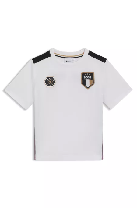 Camiseta de punto elástico para niños con estampado degradado