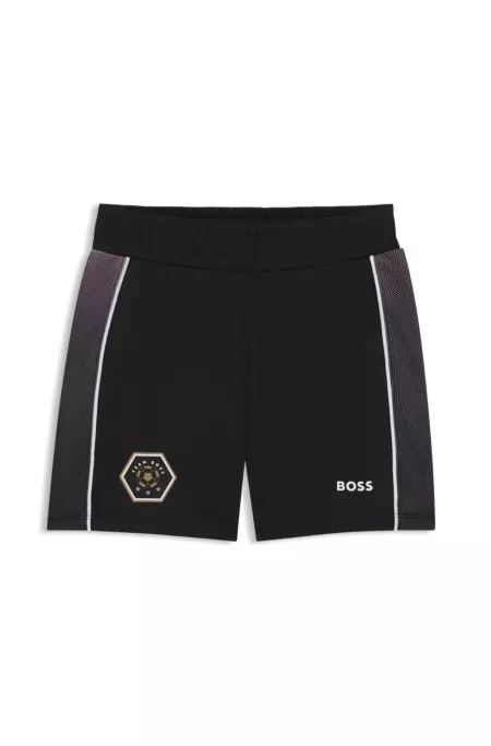 Short en jersey stretch à logo imprimé pour enfant