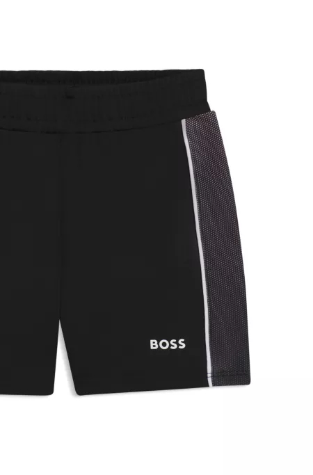 Short en jersey stretch à logo imprimé pour enfant