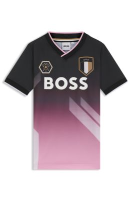 Kids' T-shirt in stretch jersey with gradient print, Patterned