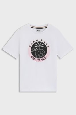 T-shirt f&ouml;r barn, i bomull med kreativt motiv, Vit