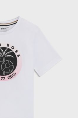 T-shirt f&ouml;r barn, i bomull med kreativt motiv, Vit