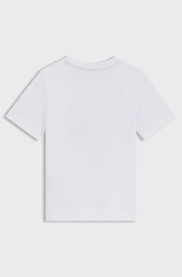 Kids' T-shirt in cotton with creative artwork, White