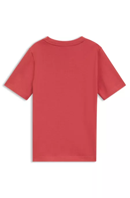 Camiseta para niños en punto de algodón con logo estampado