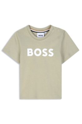 Kinder-T-Shirt mit Logo, Gr&uuml;n