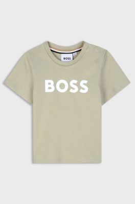 Kinder-T-Shirt mit Logo, Gr&uuml;n