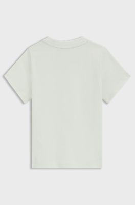 Kids' T-shirt in cotton jersey with logo print, Light Green