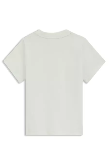 Camiseta para niños en punto de algodón con logo estampado