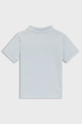 Poloshirt f&uuml;r Kinder aus Baumwoll-Piqu&eacute; mit Logo-Print, Hellblau