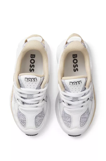 Kinder-Sneakers aus Leder und Mesh