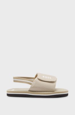 Sandaler f&ouml;r barn med tryckt logga, Beige