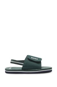 Sandales enfant &agrave; logo imprim&eacute;, Vert