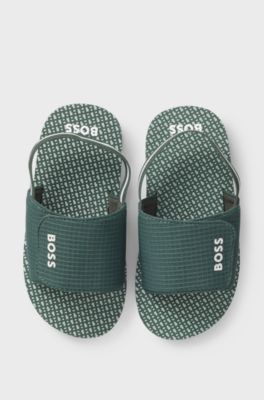 Kids' sandals with logo print, Green