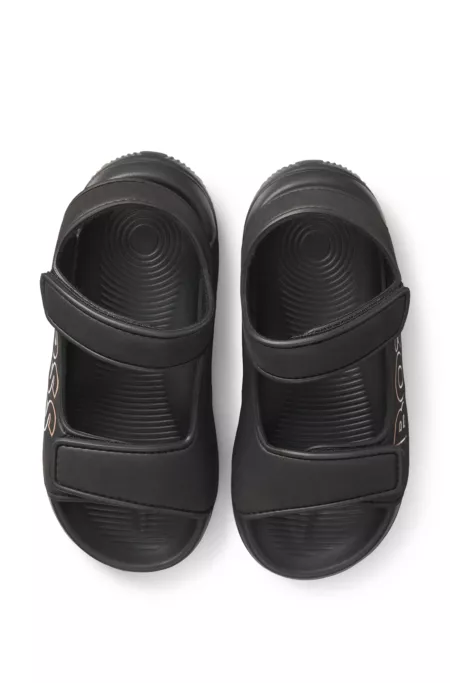Sandalias para niños con dos tiras y logo estampado en el lateral