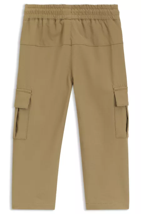 Kids Jogginghose aus Crinkle-Fleece mit Cargotaschen