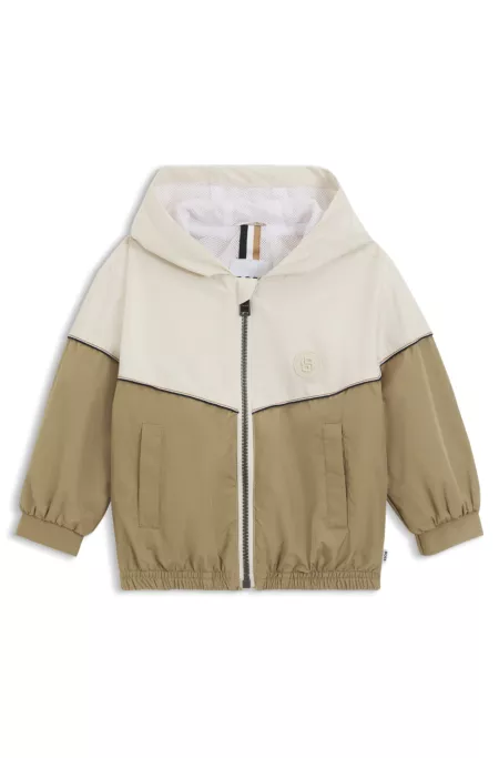 Kids Windbreaker mit Kapuze und Double-B-Monogramm