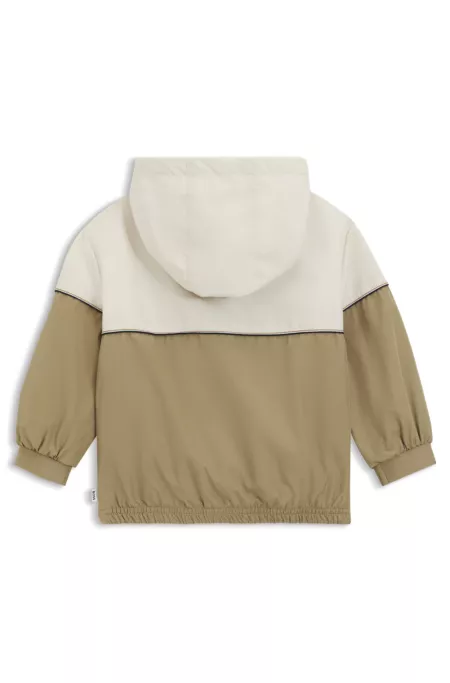 Kids Windbreaker mit Kapuze und Double-B-Monogramm