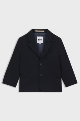 Giacca abito bambini in piqu&eacute; elasticizzato, Blu scuro