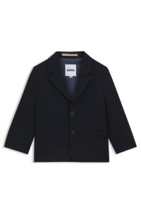 Kids' suit jacket in stretch piqu&eacute;, Dark Blue