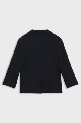 Giacca abito bambini in piqu&eacute; elasticizzato, Blu scuro
